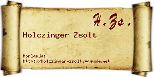 Holczinger Zsolt névjegykártya